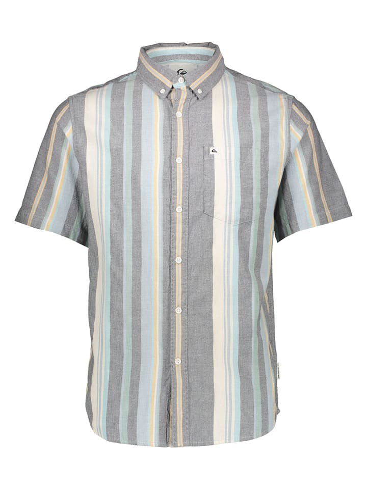 Quiksilver Hemd "Oxford Stripe Classic" in Grau - M