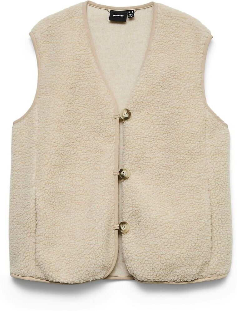 VERO MODA Gilet sans manches en sherpa