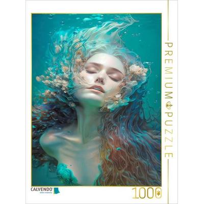 CALVENDO Puzzle Meerjungfrau liebt das Leben | 1000 Teile Lege-Größe 64x48cm Foto-Puzzle für glückliche Stunden