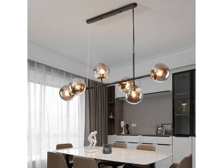 Lampe suspendue minimaliste moderne lustre de plafond nordique pour salle à manger cuisine île boule de verre salon suspension