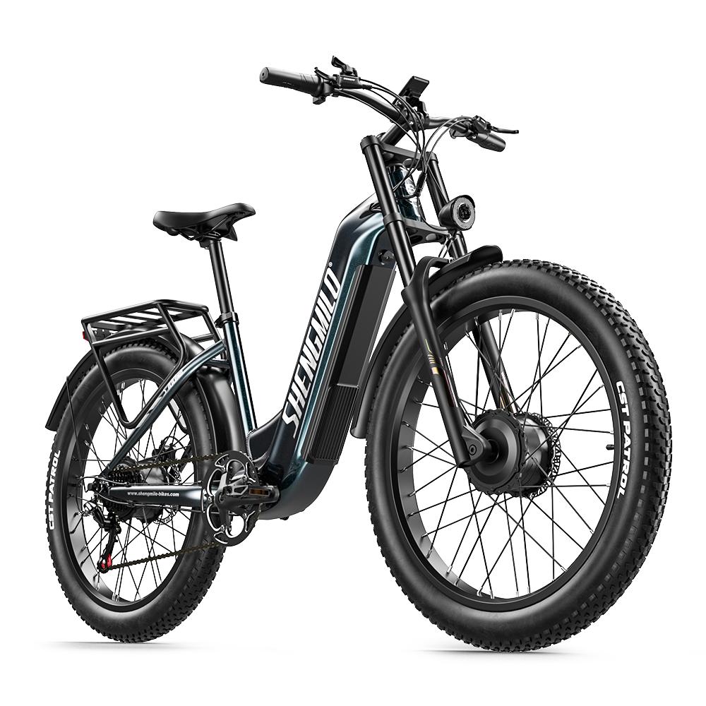 SHENGMILO S700 PRO All-Terrain E-Bike,Dual-Drive,48V 25Ah,CST 26X3.0,Shimano 7-Gang,80-90 km,120 kg