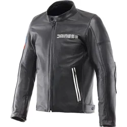 Dainese Leggenda, Lederjacke perforiert - Schwarz/Blau/Rot - 48
