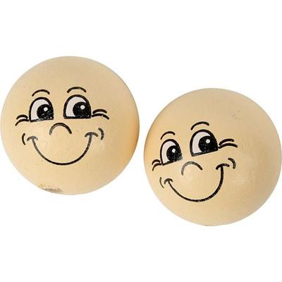 Creativ Company Gesicht Smiley, D 22 mm, Hellbeige, 10 Stk