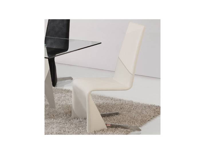 CITY Lot de 4 chaises blanches