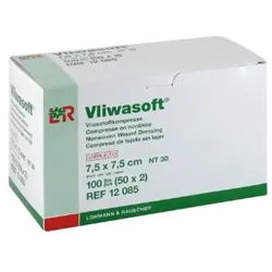 Lohmann Rauscher Vliwasoft Vliesstoffkompresse 6 - fach 100 Stück - 7,5 x 7,5 cm 100 St