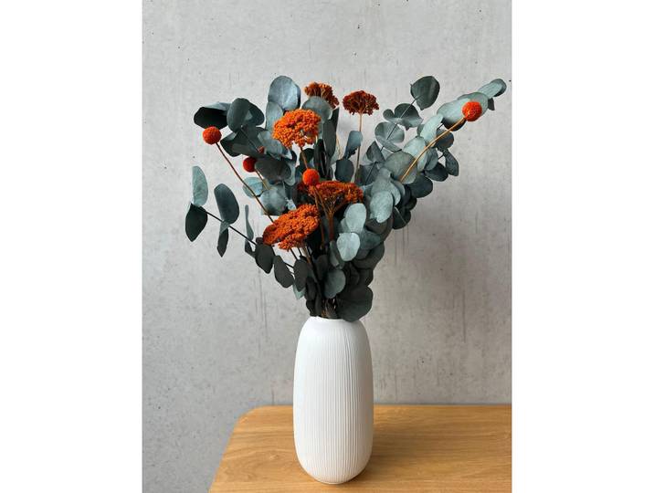 Lykke & You Trockenblumen Strauß Pop of Color: Eukalyptus orange, Orange, Naturmaterialen, 40 cm, Dekoration, Blumen & Blumentöpfe