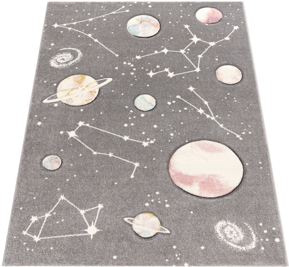 Isabelle & Max Theron Flatweave Grey Rug Gray Rectangle 160 x 230cm