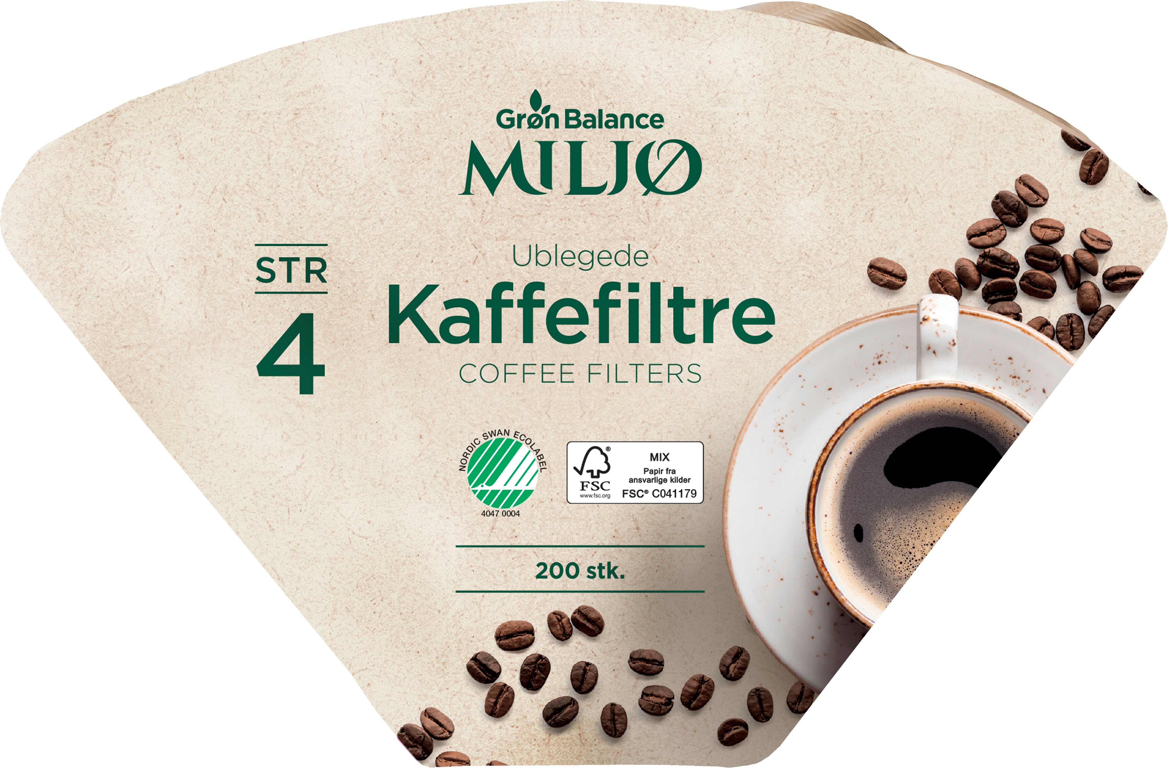 Gron Balance Kaffeefilter Braun Große 4 200 Stuck - 200 ST