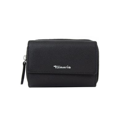 Geldbörse TAMARIS "Geldbörse TAS Amanda", Herren, schwarz (schwarz 100), Obermaterial: 100% Rindsleder Leather cow., Kleinlederwaren