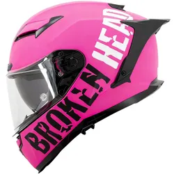 Broken Head Street Division Pink Matt Sport Helm Mit Sonnenblende M (57-58 cm)
