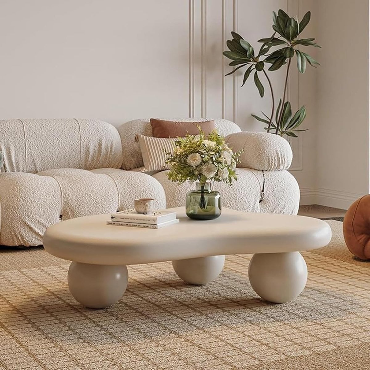 Wolkvormige salontafel in crèmewit voor in jouw woonkamer