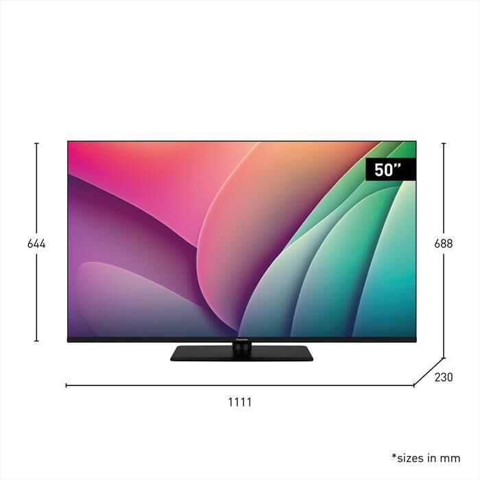 Panasonic Smart Tv Qled Uhd 4k 50" Tv-50w80aez-nero