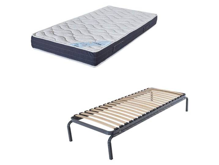 Lit métal gigogne + matelas Melior 80x190