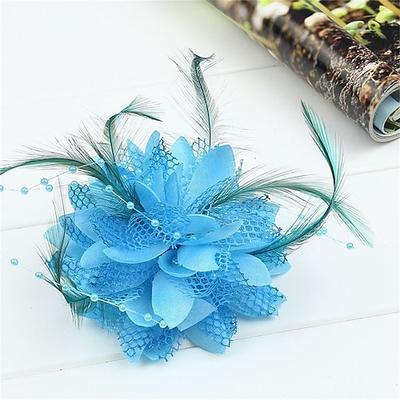 feder braut haarnadel headwear hochzeit tanz haarschmuck kopf blume handgelenk tragen blume diy kopf blume