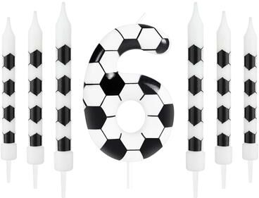 Inspired Living Soccer Birthday Candles Set 7 Pieces Football Cake Candles For Sports Theme Birthday Parties 6