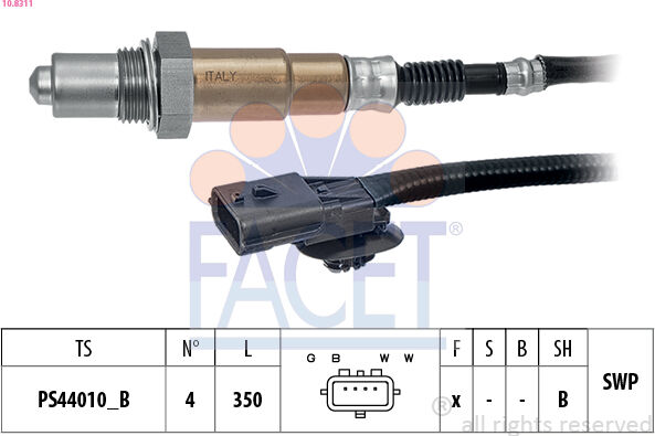 Facet Lambdasonde 10.8311 Für Renault