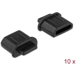 Delock Staubschutz für HDMI micro-D Buchse mit Griff 10 Stück schwarz