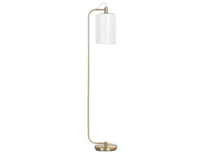 Beliani Stehlampe aus Eisen und Leinen kupfer/weiß modern elegant Wohnzimmer Liberia