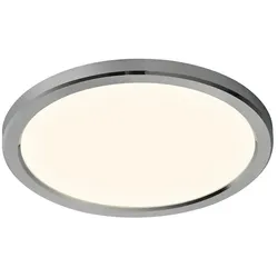 Nordlux LED Bad-Deckenleuchte OJA 29 SCENE SELECT, IP54, mit Nachtlicht, 14.5W 3000/4000K 1600lm 120°, weiß + Nickel NORD-2015026133
