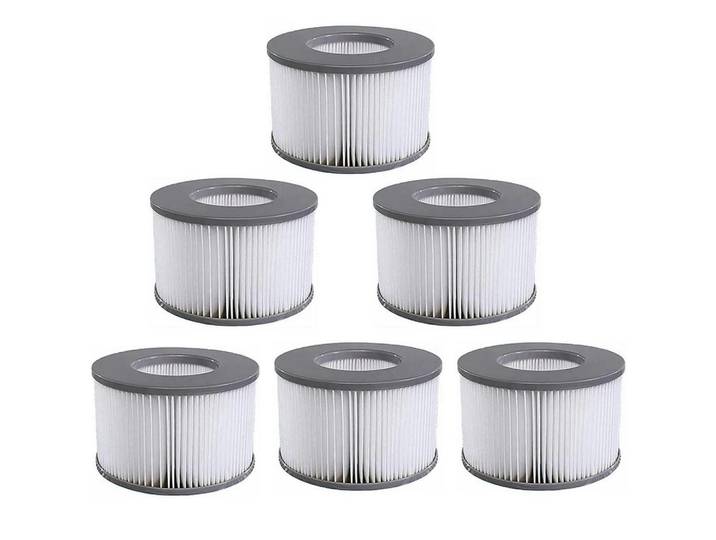 Filterkartusche 6er Set für Whirlpools und Spas, Weiß, Kunststoff, 2x30x20 cm, Freizeit & Co, Pools & Wasserspaß, Poolzubehör