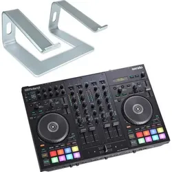 Roland DJ-707M DJ-Controller mit Ständer Silber, DJ Controller