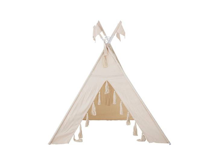 Kinder Tipi Zelt Darlin – Spielzelt aus Baumwolle & Holz - Natur - Luxusbetten24