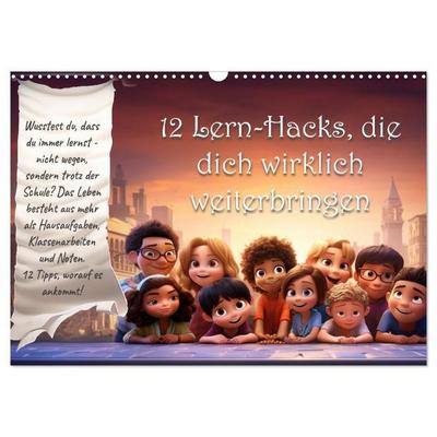 12 Lern-Hacks (Wandkalender 2027 DIN A3 quer), CALVENDO Monatskalender