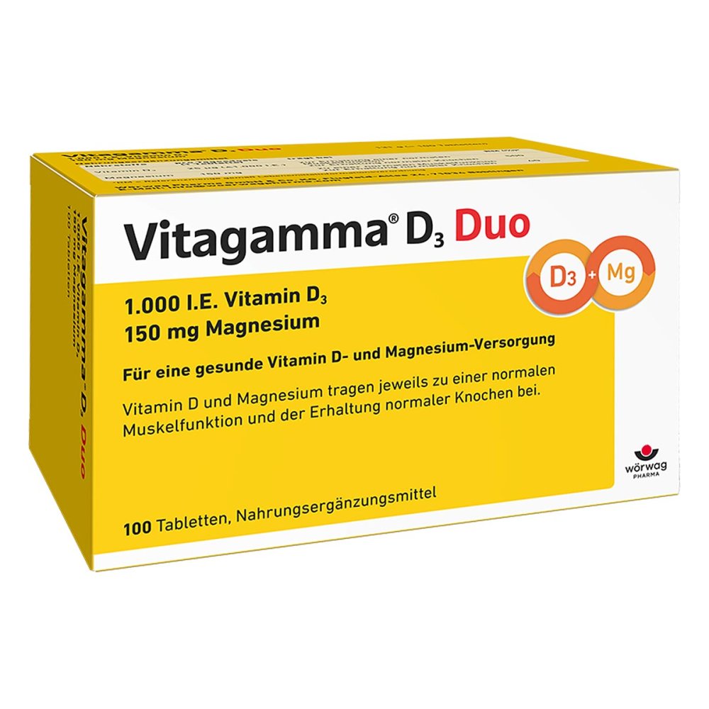 Wörwag Pharma GmbH & Co. KG Vitagamma D3 Duo 1.000 I.e Vitamine d3 150mg Magnes.nem 11141206
