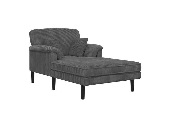 vidaXL Chaiselongue Chaiselongue Hellgrau Cordstoff, 1 Teile