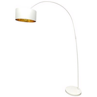 SALESFEVER Bogenlampe "Luca", gold (weiß, goldfarben), 1, Ø 40cm H: 201cm, Leuchten, Bogenlampe