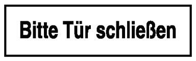 neutral Hinweisaufkleber Bitte Tür schließen 25 cm x 7 cm 090-2345-088