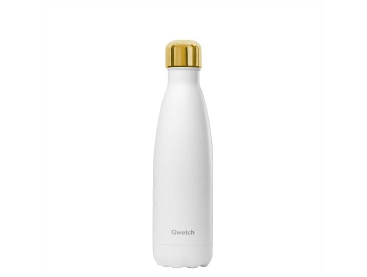 Qwetch Withe Gold Isolierte Stahlflasche 500ml weiss