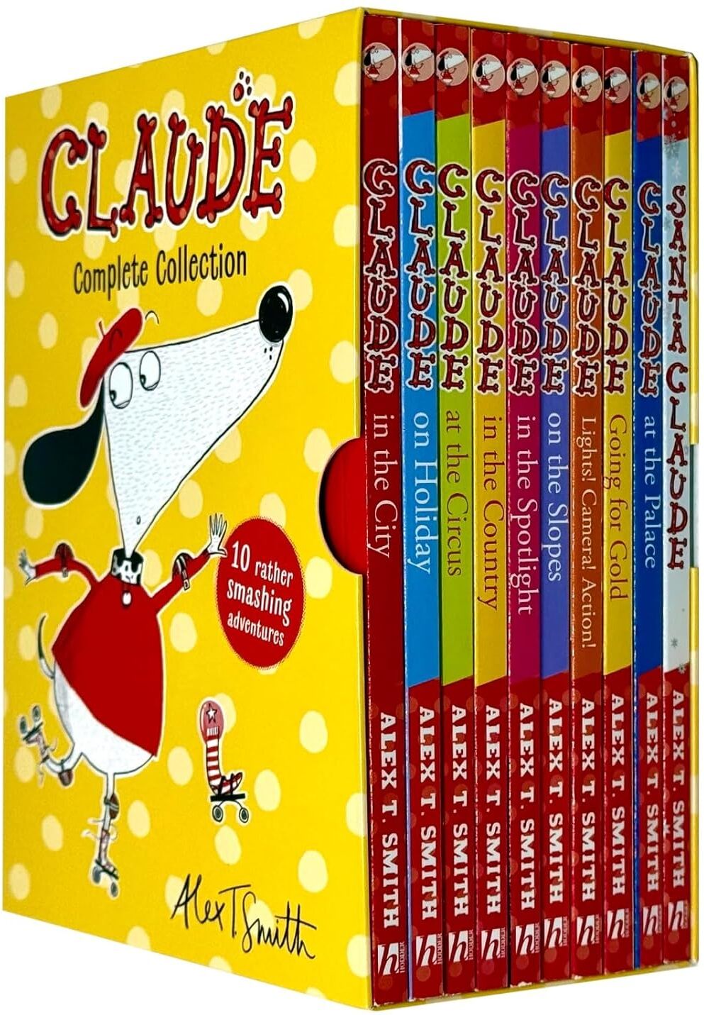 Hodder Children's Books Claude Collection by Alex T. Smith - 10 Books Rather Smashing Adventures Box Set - Ages 5-9 - Paperback Chapter Books - Funny Dog Stories Gift Set