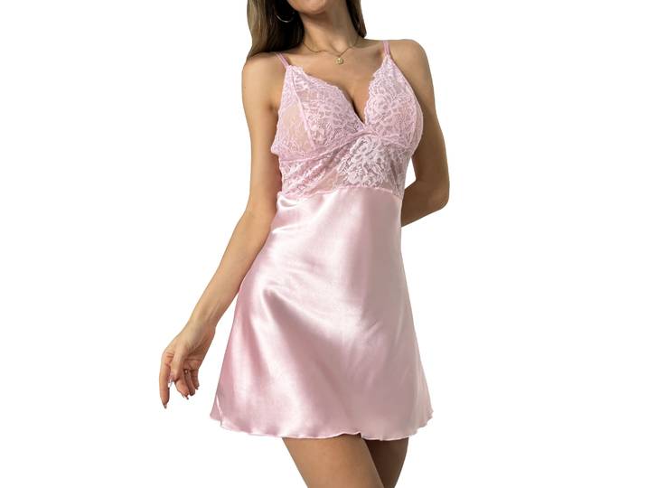 Negligé Satin Grösse L rosa
