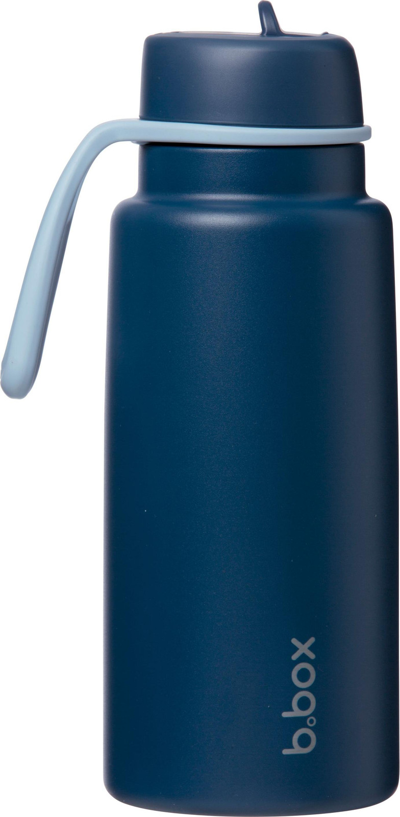 b.box RVS thermosfles met rietje, 1 liter - midnight