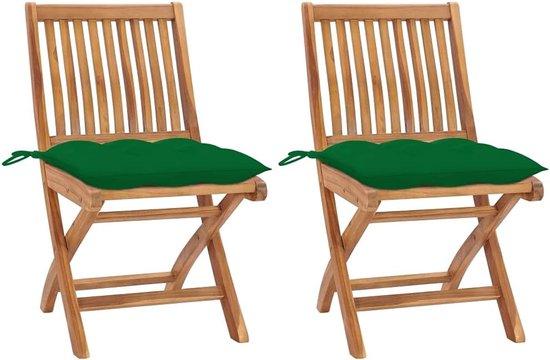 Gartenstühle Set aus Holz, klappbar, platzsparend - Grün
