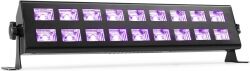 UV lys bar, BUV293 med 18 stk. kraftige UV LED / 42cm bred / solid monteringsfod