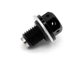 Ölablassschraube magnetisch & gelocht M12 x 1,5 Schwarz