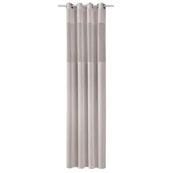 Ösenschal 140 x 245 cm Polyester Grau Taupe