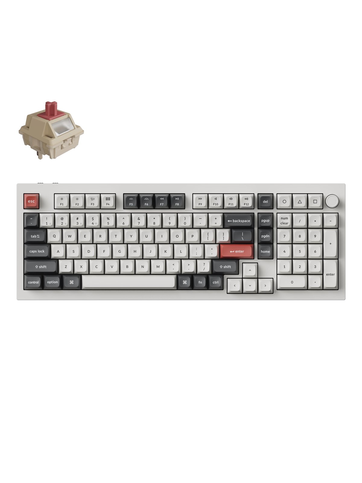Keychron Q5 Ultra 8K - Wireless Mechanical Keyboar - Gaming Tastatur - 96% - ANSI - Weiss