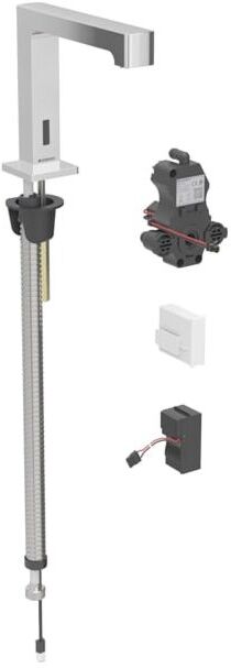 Geberit Brenta Infrarot-Waschtischarmatur 116192211 Standmontage, Netzbetrieb, UP-Funktionsbox, hochglanz-verchromt, mit Mischer
