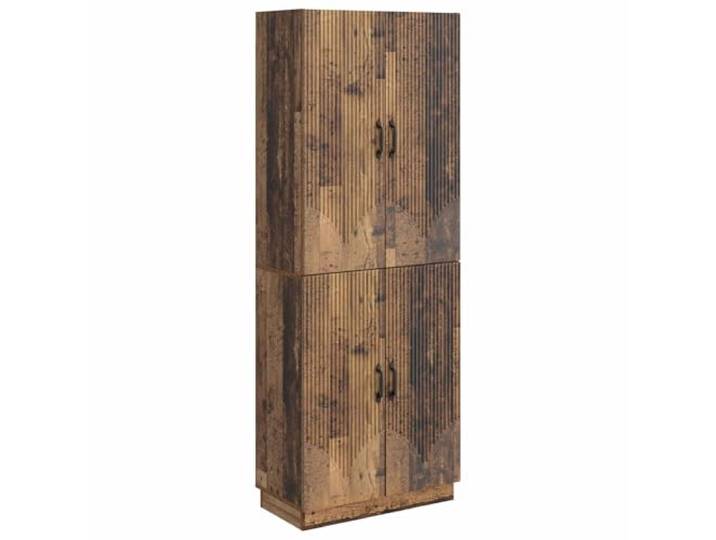 PUGYNBK Schrank-Set, 2 Stück, Altholz Modular, vielseitige Aufbewahrung, Innen- und Außenbereich, einfache Reinigung