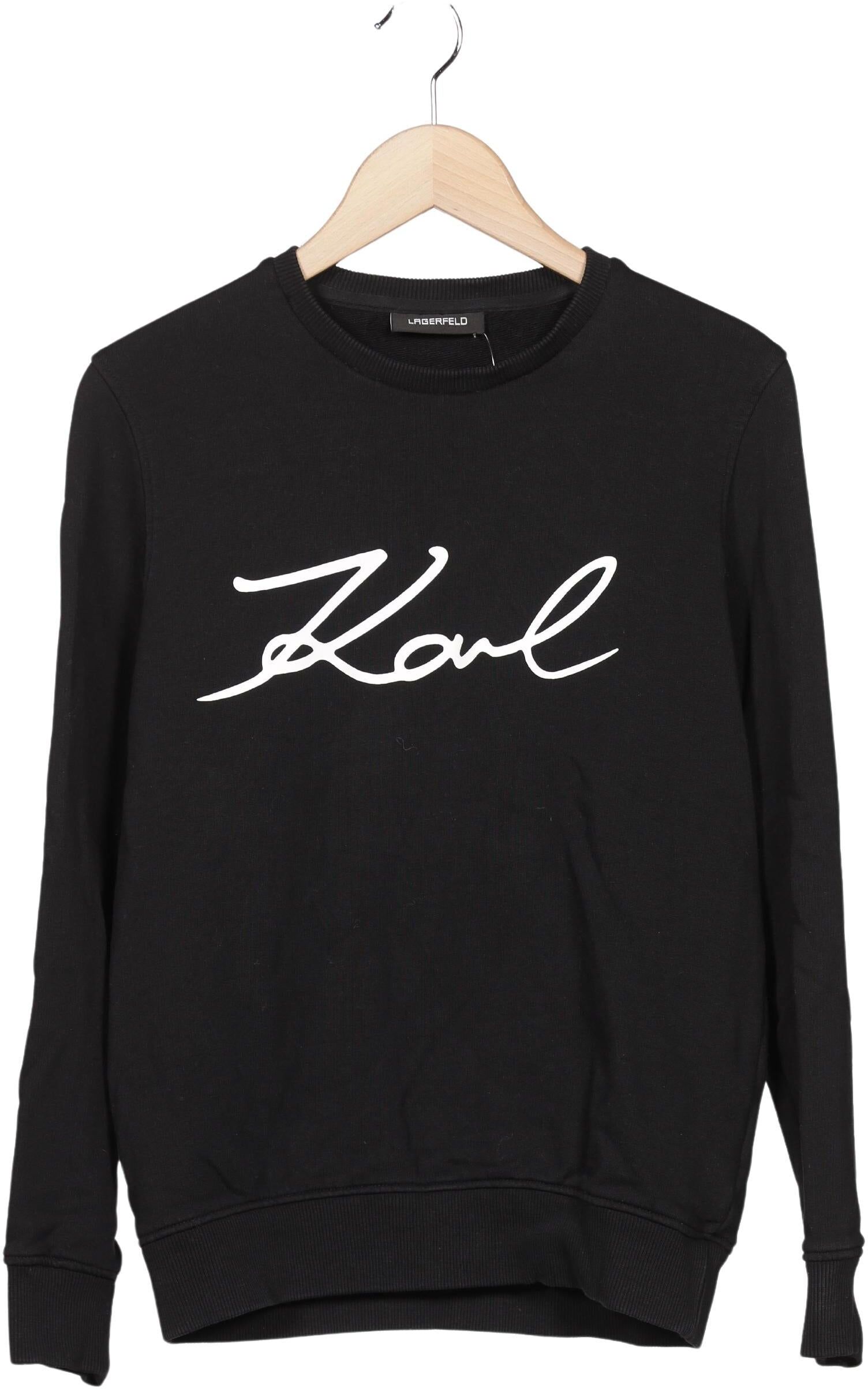 Lagerfeld Herren Sweater, Schwarz, Gr. S, Baumwolle - Second Hand