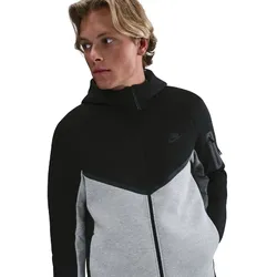 NIKE Tech Fleece Windrunner Kapuzenjacke 011 - black/dk grey heather/black XL