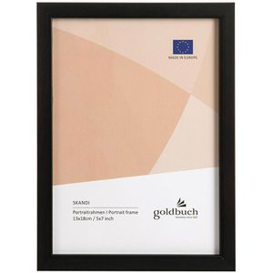Goldbuch Bilderrahmen Skandi 900893, 13 x 18 cm, Echtglas, Holzrahmen schwarz