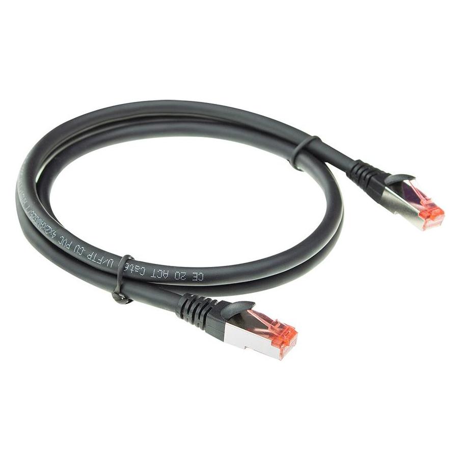 ACT Black 1.5 meter CAT6A U/FTP PVC high flexibility tangle-free patch cable snagless with RJ45 connecto (U/FTP, CAT6a, 1.50 m) (FB5051)