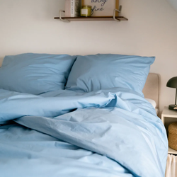 BRUNO Bettwäsche in Blau | Made in Portugal | Hautfreundlich & schadstoffgeprüft gemäß Öko-Tex Standard 100