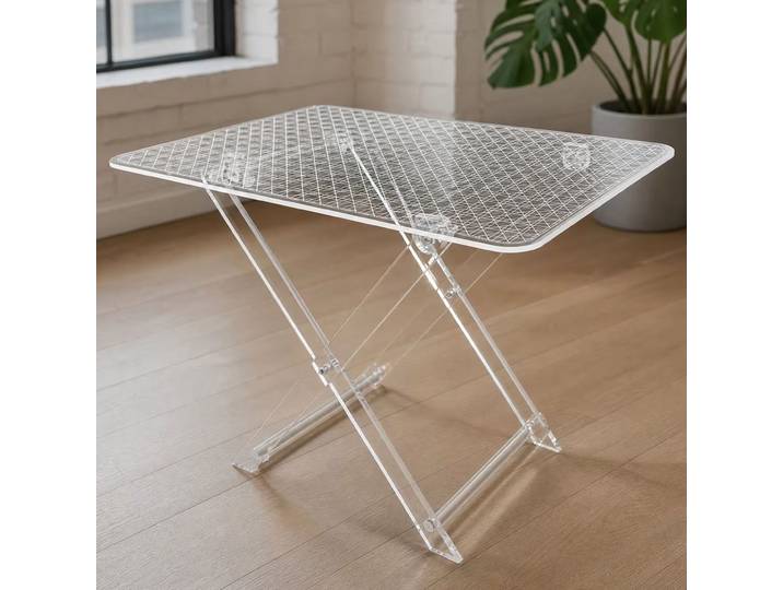 Table pliante légère en acrylique, petite table à café pliable, table basse Tatami, table de balcon, Mini bureau pliable, 1 pièce