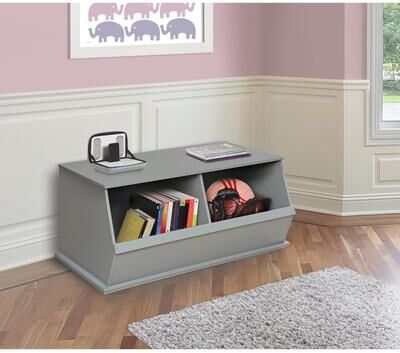 Badger Basket Two Bin Stackable Storage Cubby