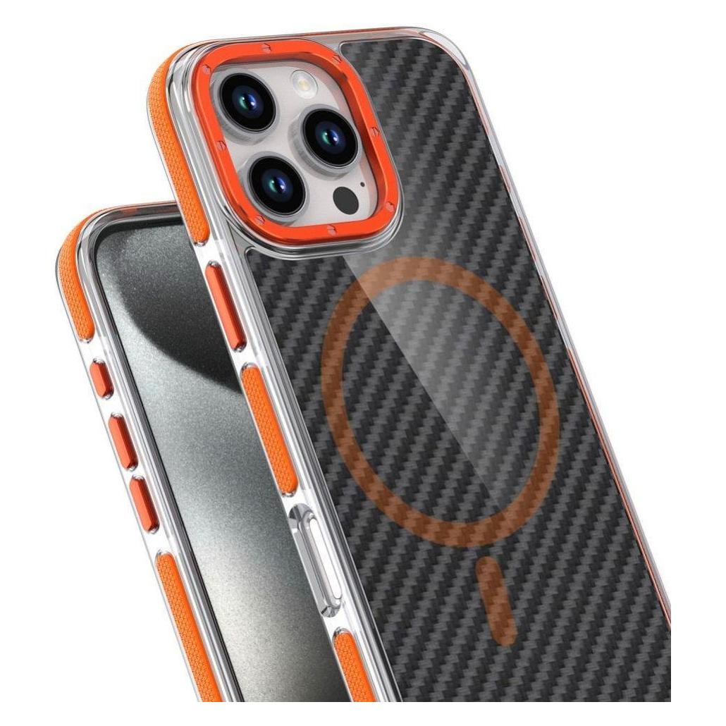 OEM Rückseitenhülle für iPhone 17 Pro Max / 18 Pro Max aus Fasermaterial, MagSafe, orange (Apple iPhone 17 Pro Max) (75026006)